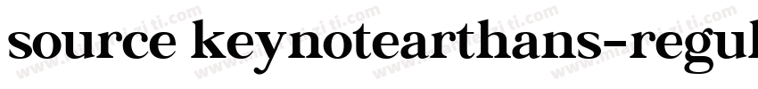 source keynotearthans-regular字体转换